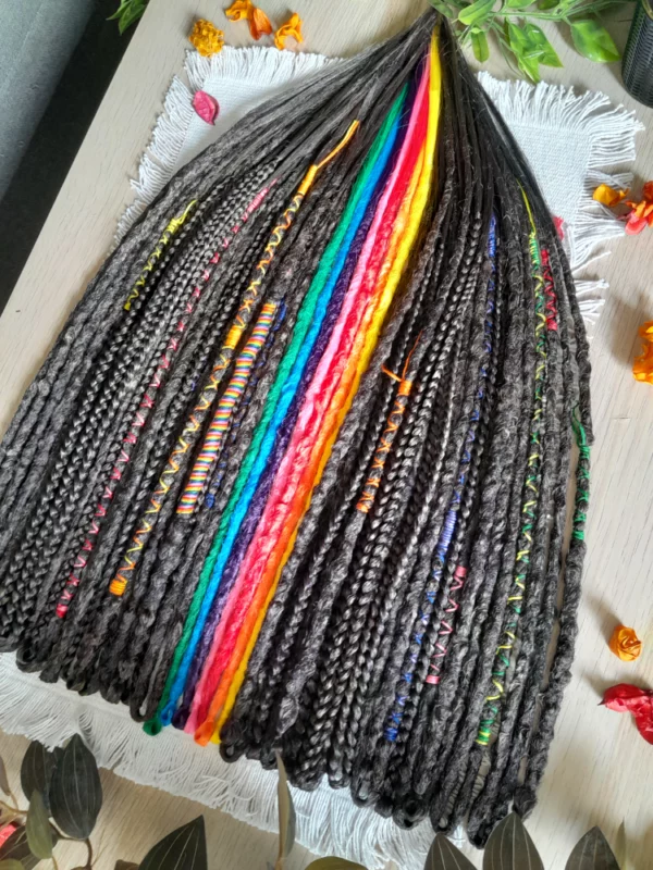 Ebony Rainbow Dream Dreads – Image 3